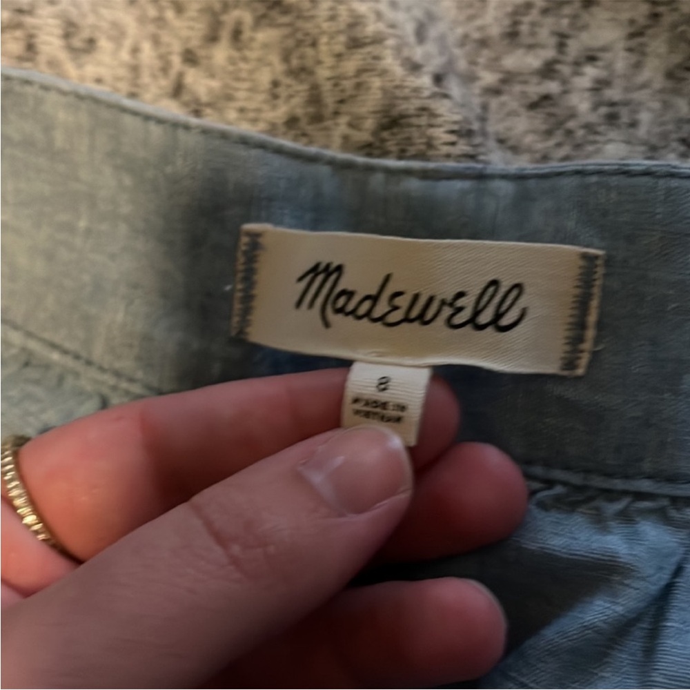 Madewell Chambray Button-Front Mini Skirt - Picture 6 of 8